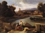 Landscape with Saint Matthew and the Angel POUSSIN, Nicolas